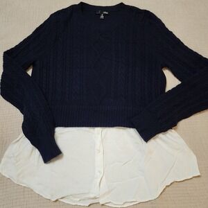 Aqua Cashmere Sweater Women's Size Large Trendy Casual